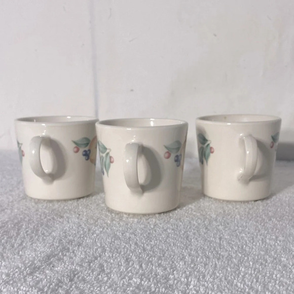Vintage Corningware Abundance Fruit  Pattern Coffee Cups x3 - Picture 2 of 8